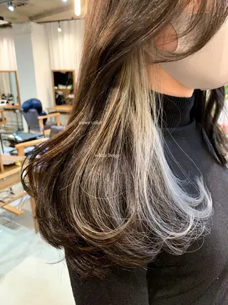 セミロング カラー ブリーチなしカラー 🌿脇黒丸 彩のヘアスタイル