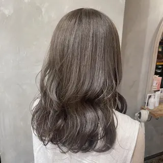セミロング カラー 梅田美容室 山崎海波のヘアスタイル