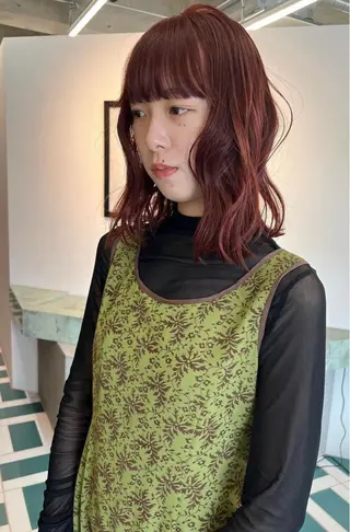 カラー ボブ/ハイトーン YUIのヘアスタイル