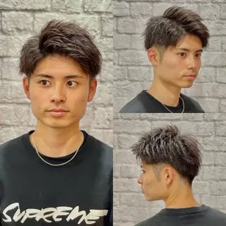 ショート カラー パーマ 💈メンズ特化 💈/小野田悠希のヘアスタイル