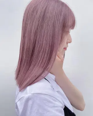 ミディアム カラー mimiiy梅田 中崎町ハイトーンのヘアスタイル