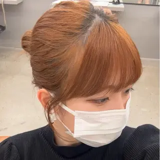 セミロング オリーブ/ 透明感カラー/れいあのヘアスタイル