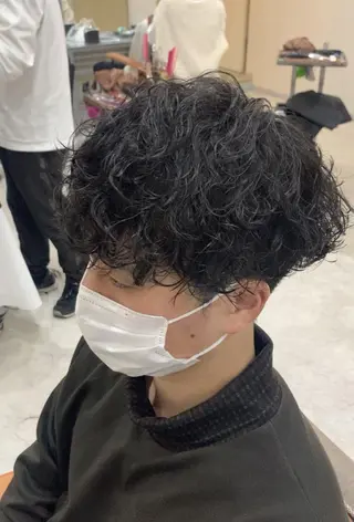 ショート パーマ メンズ カラー クセを最大限に活かす メンズパーマ奈良大祐のヘアスタイル