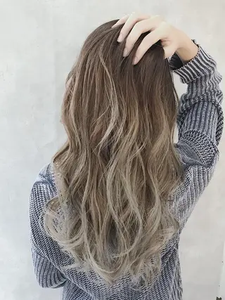 セミロング カラー MOU namba ムウナンバのヘアスタイル