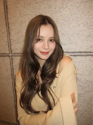 ロング カラー 韓国くびれヘア 顔まわり新宿/さやかのヘアスタイル