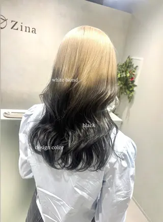 セミロング カラー 透明感カラー.似合わ せ🎀amika🎀のヘアスタイル
