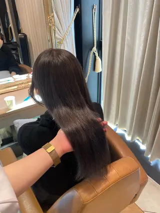 ロング 顔周り\エクステ\ 透明感カラー\まりんのヘアスタイル