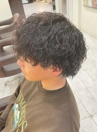 ショート パーマ メンズ ❄️メンズカット 落合諒❄️のヘアスタイル