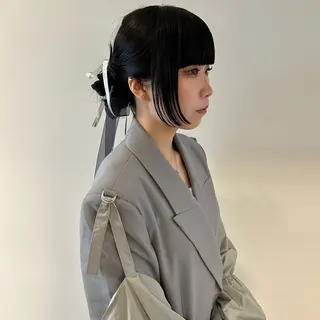 ヘアアレンジ nonoka オリーブ/グレージュのヘアスタイル