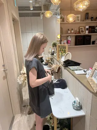 ミディアム カラー 韓国レイヤー/髪質 改善/縮毛🤍吉田のヘアスタイル