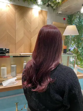 セミロング カラー 大宮/透明感カラー＆ 美髪矯正🎀ゆづきのヘアスタイル