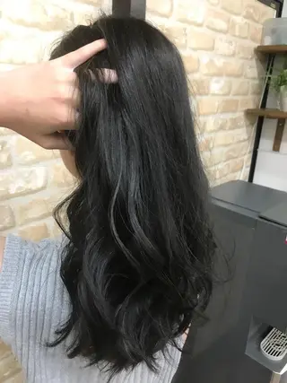 セミロング カラー アンダーバーホワイト_WHITE所属・_WHITE芝本 賢吾【天王寺店】のヘアスタイル