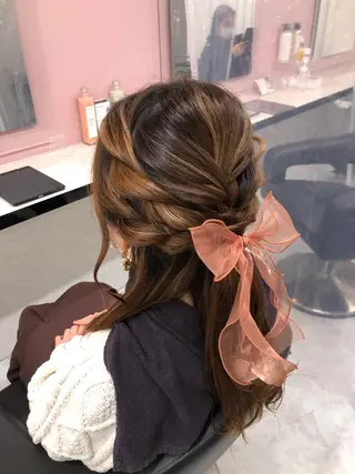 ロング ヘアアレンジ 💖ダブルカラー💖 chihiro🌸のヘアスタイル