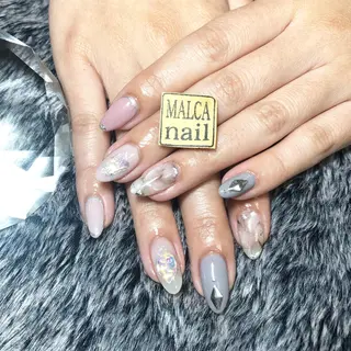 ミディアム カラー パーマ ヘアアレンジ キッズ ネイル マツエク・マツパ MALCAnail(マルカネイル)所属・荒木 莉奈のネイルデザイン