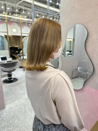 ミディアム カラー ヘアアレンジ yuuto🌈 冬の透け感カラーのヘアスタイル