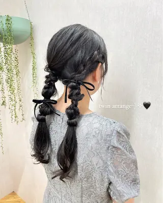ロング 🍑暖色カラー／ アレンジ／真希🎀のヘアスタイル