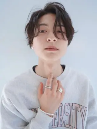 ミディアム パーマ メンズ 辻堂メンズ特化 YU-YAのヘアスタイル