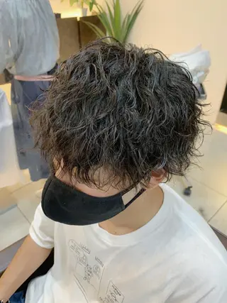 パーマ メンズ 静岡/草薙パーマ メンズバレイヤージュのヘアスタイル