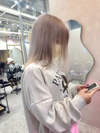 ミディアム カラー ヘアアレンジ yuuto🌈 ムラ修正専門美容師のヘアスタイル