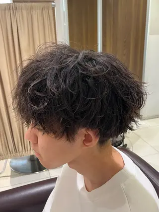 パーマ メンズ 佐々木 拓海のヘアスタイル