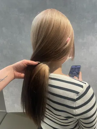 ロング カラー ヘアアレンジ 透明感カラー/推しカ ラー☁️JURAのヘアスタイル