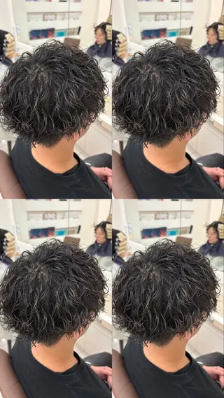 ミディアム パーマ メンズ 髪質改善/艶カラー/ メンズパーマ/鈴木のヘアスタイル