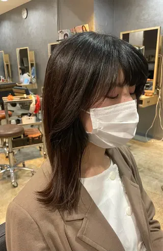 ミディアム カラー ノンダメージサロン/ 豊中/美容室のヘアスタイル