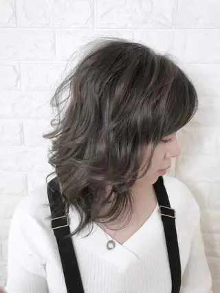 ミディアム 縮毛矯正/髪質改善 主税巧一のヘアスタイル