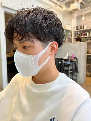 パーマ メンズ 宮永 智香のヘアスタイル