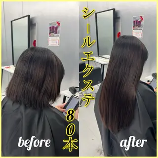 ロング カラー 👑垢抜け韓国ヘア ハッシュカット唯澄のヘアスタイル