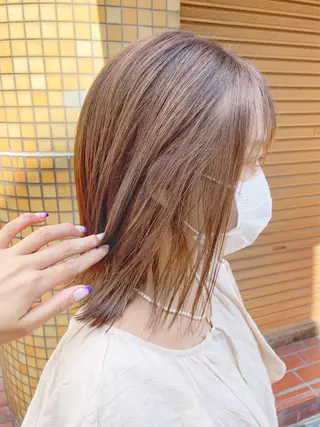 ミディアム カラー 杉村 未来のヘアスタイル