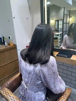 セミロング カラー 暖色カラー🤎Red Neo meiのヘアスタイル