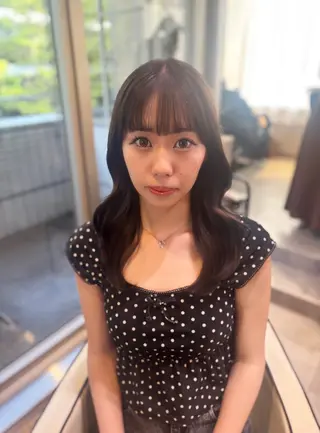 セミロング 女性専用サロン iiro所属・hina/透明感🍒 【元町】のヘアスタイル
