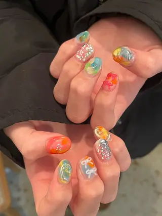 ネイル 文 /個性派ネイルのネイルデザイン