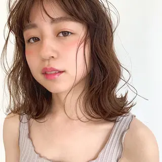 ミディアム フリーランス　美容師 cayocoのヘアスタイル