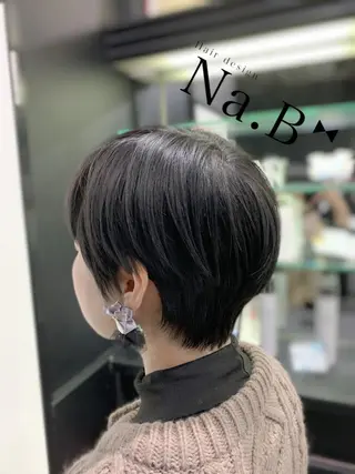 ショート カラー パーマ ヘアアレンジ Hair design Na.B所属・ジユン 지윤のヘアスタイル