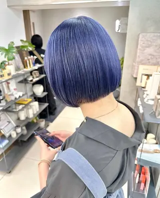 ショート レイヤー×ツヤカラー 渋谷/kougaのヘアスタイル