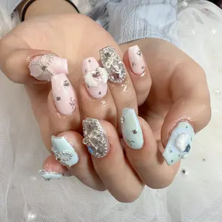 ネイル 🎀 Lemode ワンホンネイル🎀のネイルデザイン