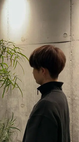 ショート カラー メンズ 葉月/ボブ/ 透明感カラー／中目黒のヘアスタイル