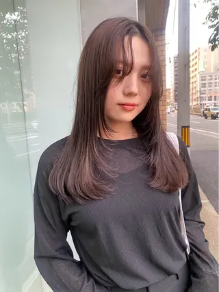 ミディアム qpula  大濠 西新所属・qpula クプラのヘアスタイル