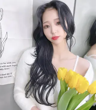 ロング カラー ブリーチなし透明感カ ラー×韓国ヘア♡ヒデのヘアスタイル