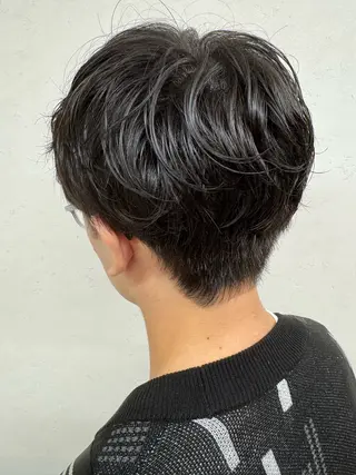 ショート パーマ メンズ パーマ/ハイトーン /吉田眞のヘアスタイル