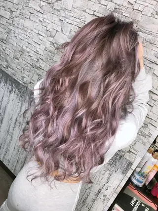 カラー ロング 最高級シールエクステ 💜Fave/あかねのヘアスタイル