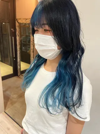 ロング Null 表参道所属・岩下昂世/ ハイトーン/デザインのヘアスタイル