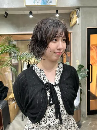 パーマ U-fuショート 伊藤拓海のヘアスタイル