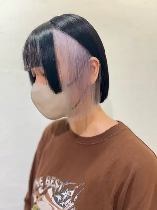 ミディアム 髪質改善縮毛矯正× 艶髪カラー板垣智大のヘアスタイル