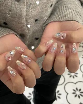 メンズ ネイル MINAMI໒꒱ Y2K、韓国ガーリーのネイルデザイン