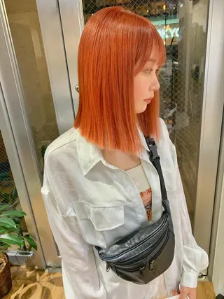 ミディアム ハイトーンNo.1✨ パーマ✨イマイタツヤのヘアスタイル