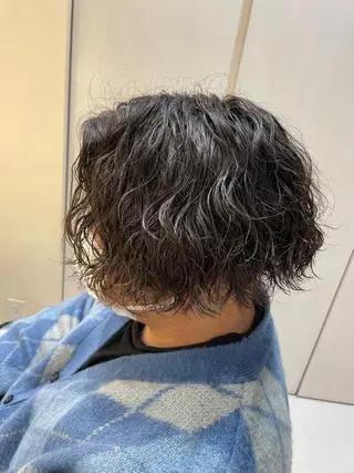 ミディアム パーマ メンズ 本厚木｜縮毛矯正/ 酸性スト専門サロンのヘアスタイル