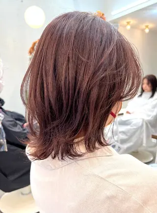 ミディアム カラー 深町 敬子のヘアスタイル